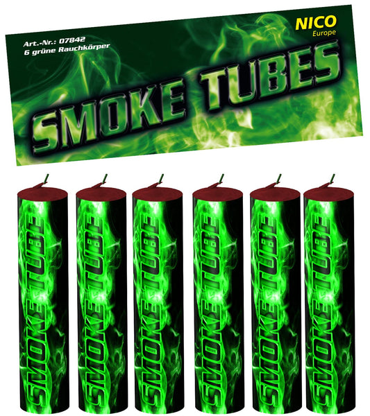 Smoke Tubes, grün, 6er-Btl.