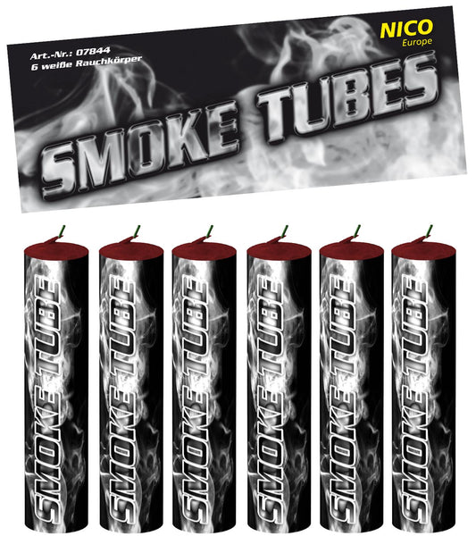 Smoke Tubes, weiß, 6er-Btl.