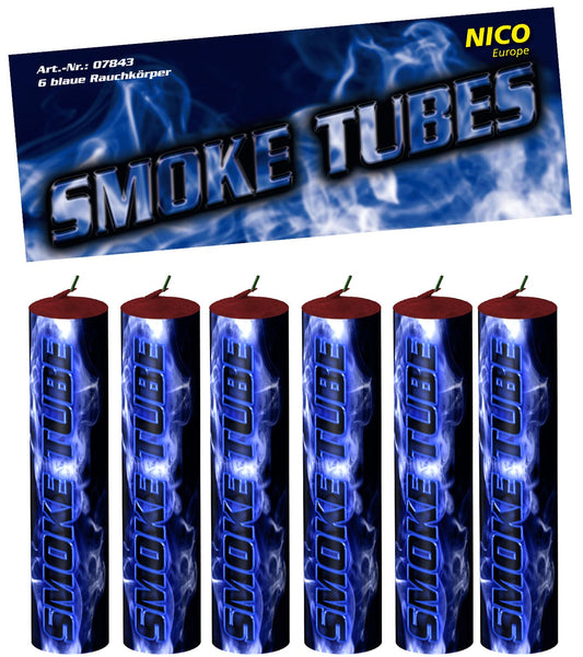 Smoke Tubes, blau, 6er-Btl.