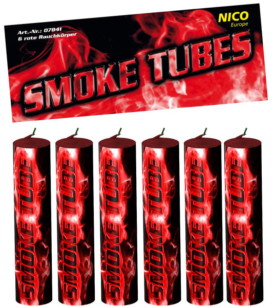 Smoke Tubes, rot, 6er-Btl.